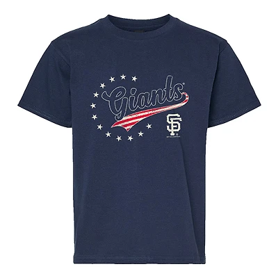 Youth Soft as a Grape Navy San Francisco Giants Americana T-Shirt