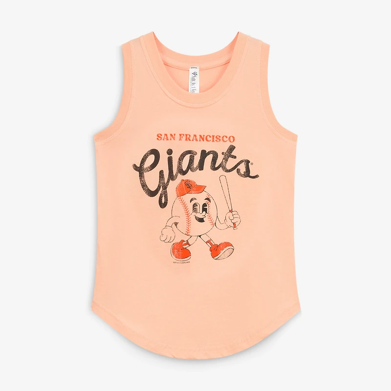 Youth Soft as a Grape  Orange San Francisco Giants Game Day Tank Top