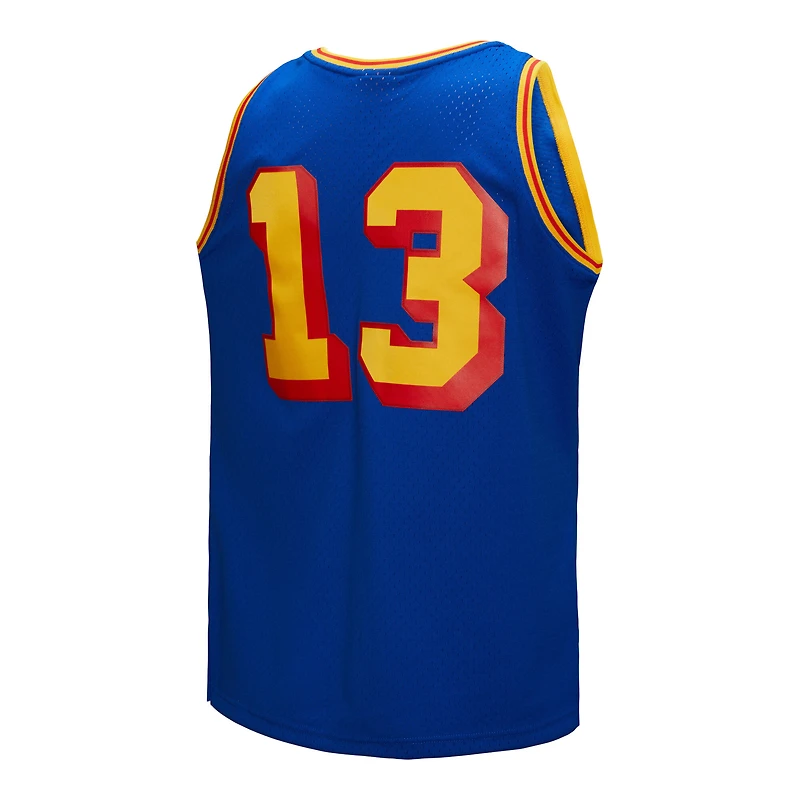 Men's Mitchell & Ness Wilt Chamberlain Royal San Francisco Warriors Hardwood Classics 1963/64 Swingman Jersey