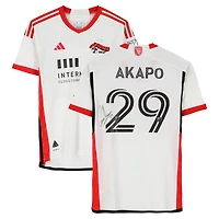 Maillot adidas blanc dédicacé Carlos Akapo des San Jose Earthquakes #29, utilisé lors du match de la saison 2024 de la MLS - Taille M