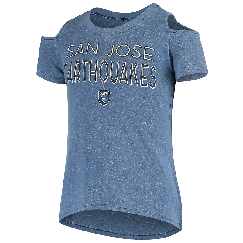 T-shirt à épaules dénudées bleu San Jose Earthquakes 5th & Ocean by New Era pour fille