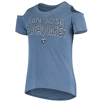T-shirt à épaules dénudées bleu San Jose Earthquakes 5th & Ocean by New Era pour fille