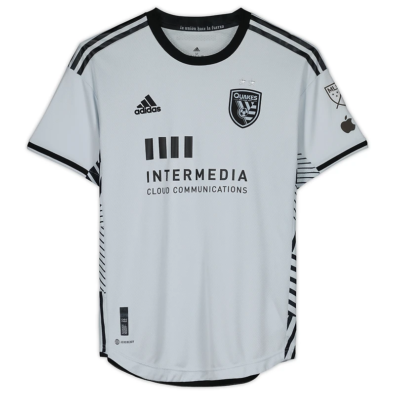 Jackson Yueill San Jose Earthquakes Autographed Match-Used #14 Gray Jersey from the 2023 MLS Season