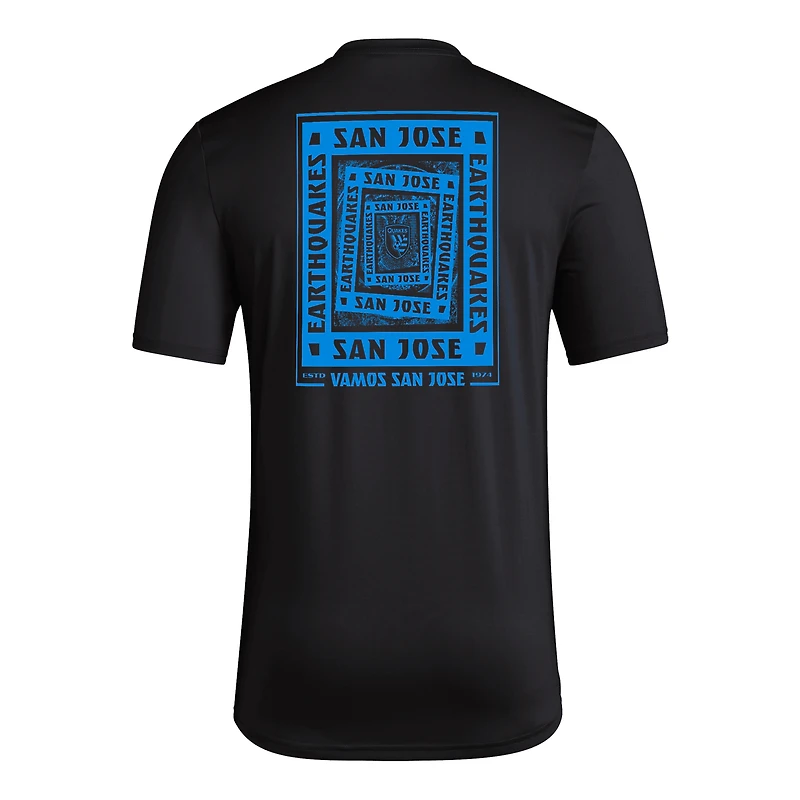 Men's adidas Black San Jose Earthquakes Local Wrap T-Shirt