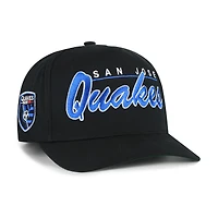 Men's '47  Black San Jose Earthquakes Brushmark Hitch Adjustable Hat