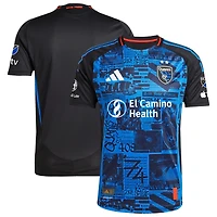 Maillot authentique noir adidas San Jose Earthquakes 2025 Headliner pour homme