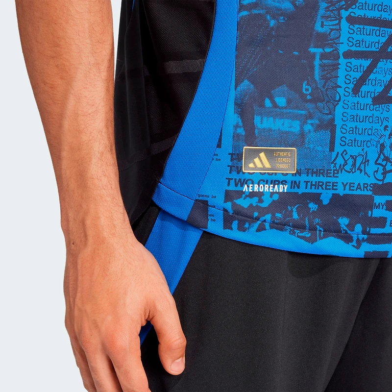 Maillot authentique adidas noir San Jose Earthquakes 2025 Headliner pour homme