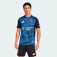 Maillot authentique noir adidas San Jose Earthquakes 2025 Headliner pour homme