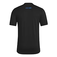 T-shirt adidas noir San Jose Earthquakes 2025 pour homme avec maillot Hook AEROREADY