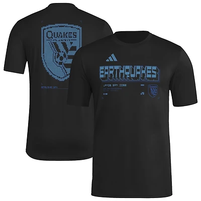 Men's adidas Black San Jose Earthquakes 2026 Anthem AEROREADY Pregame T-Shirt