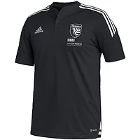 Men's adidas Black San Jose Earthquakes Henley AEROREADY Polo