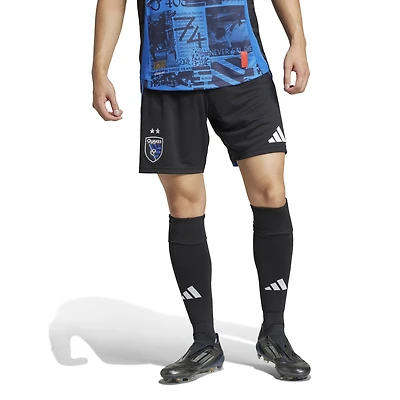 Men's adidas  Black San Jose Earthquakes Home 2025 Headliner Authentic Shorts