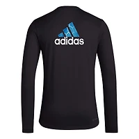 T-shirt à manches longues adidas San Jose Earthquakes Local Pop AEROREADY pour hommes, noir