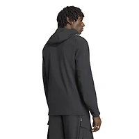 Coupe-vent à capuche zippé adidas San Jose Earthquakes Tiro Travel pour homme, noir