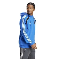 Sweat à capuche adidas bleu San Jose Earthquakes 2025 Travel pour homme