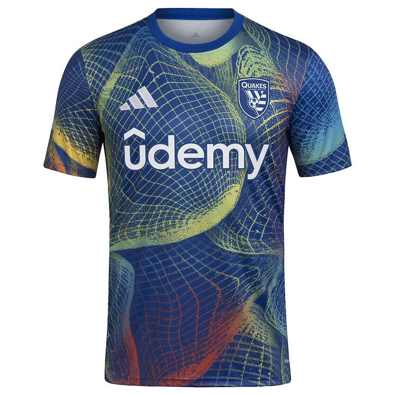 Men's adidas  Blue San Jose Earthquakes 2025 United We Play AEROREADY Pre-Match Top