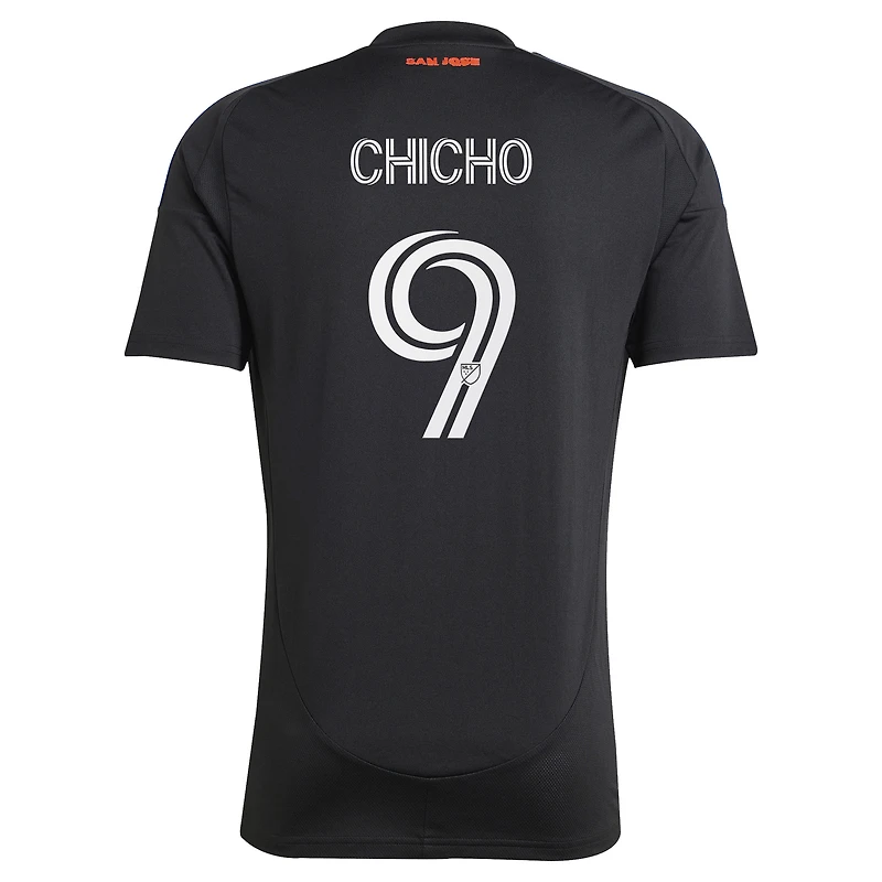 Men's adidas Cristian Arango Black San Jose Earthquakes 2025 Headliner Replica Player Jersey