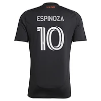 Men's adidas Cristian Espinoza Black San Jose Earthquakes 2025 Headliner Replica Player Jersey