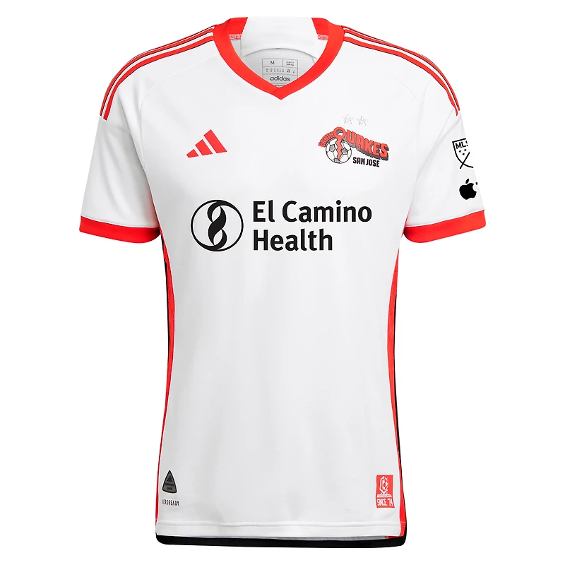Men's adidas Cristian Espinoza White San Jose Earthquakes 2025 The 50 Kit Authentic Player Jersey