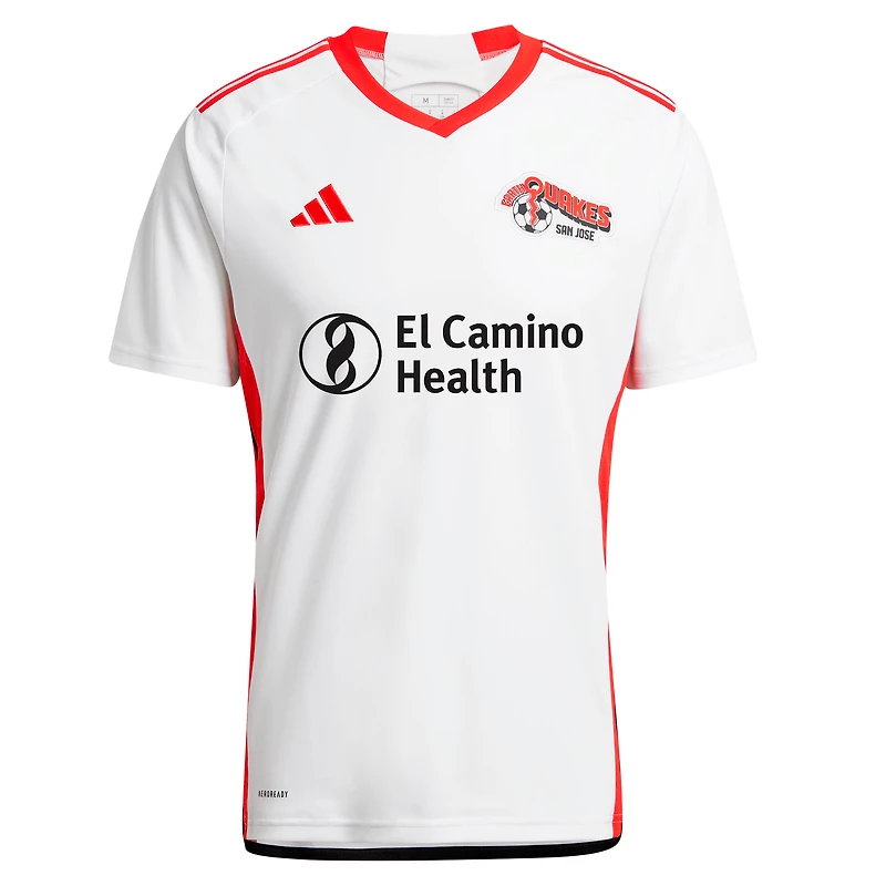 Maillot adidas pour homme Hernán López blanc San Jose Earthquakes 2025 The 50 Kit Replica Player