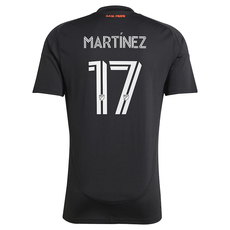 Maillot de joueur réplique tête d'affiche San Jose Earthquakes 2025 noir adidas Josef Martinez pour homme