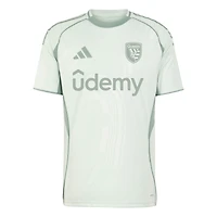 Haut d'avant-match adidas One Planet vert clair pour homme, San Jose Earthquakes 2025