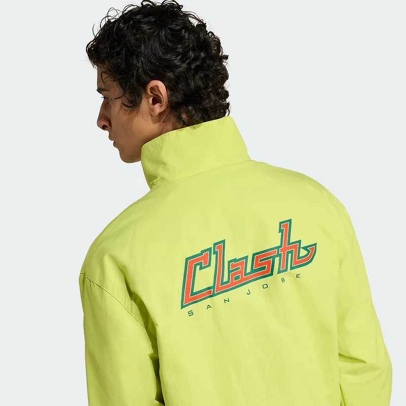 Veste zippée intégrale adidas Originals verte pour homme, collection Archive 2025, San Jose Earthquakes