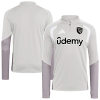 Men's adidas Silver San Jose Earthquakes 2026 Tiro Competition Quarter-Zip Training Top
