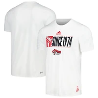 Men's adidas White San Jose Earthquakes 2024 Jersey Hook AEROREADY T-Shirt
