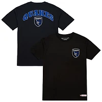 T-shirt Mitchell & Ness noir San Jose Earthquakes 2-Hit pour homme