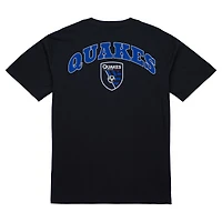 T-shirt Mitchell & Ness noir San Jose Earthquakes 2-Hit pour homme
