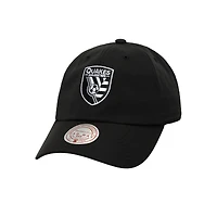 Casquette ajustable noire à bride arrière parfaite Mitchell & Ness pour homme, San Jose Earthquakes