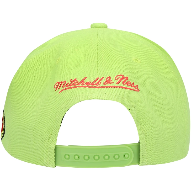 Casquette Mitchell & Ness pour homme verte San Jose Clash Historic Logo Since '96 Foundation Script Snapback