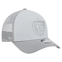 Men's New Era Gray San Jose Earthquakes Color Pack 9FORTY A-Frame Adjustable Trucker Hat