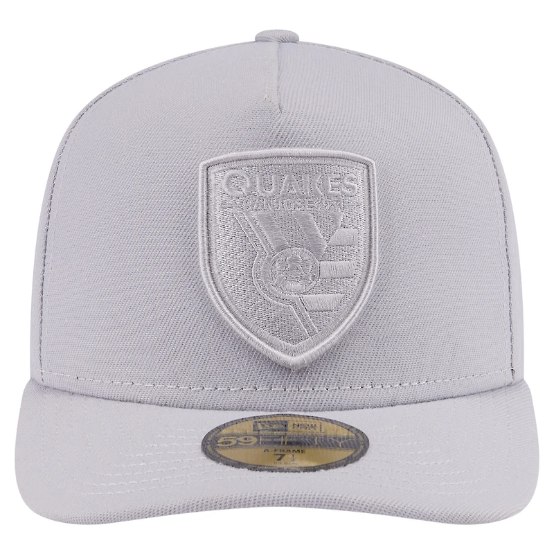 Men's New Era Gray San Jose Earthquakes Color Pack A-Frame 59FIFTY Fitted Hat