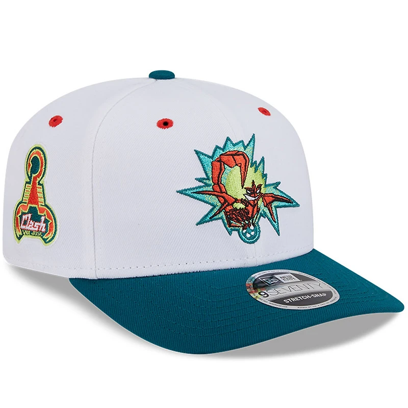 Casquette extensible New Era 9SEVENTY blanche/verte pour homme, San Jose Earthquakes 2025