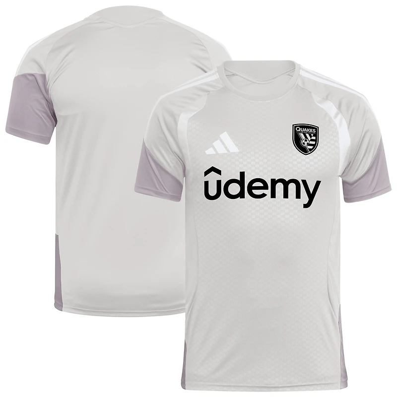 Maillot d'entraînement de compétition argent pour hommes des San Jose Earthquakes 2026