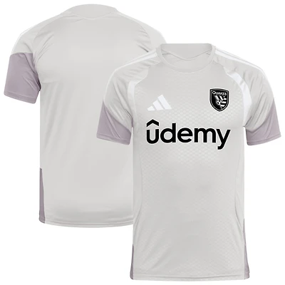 Maillot d'entraînement de compétition argent pour hommes des San Jose Earthquakes 2026