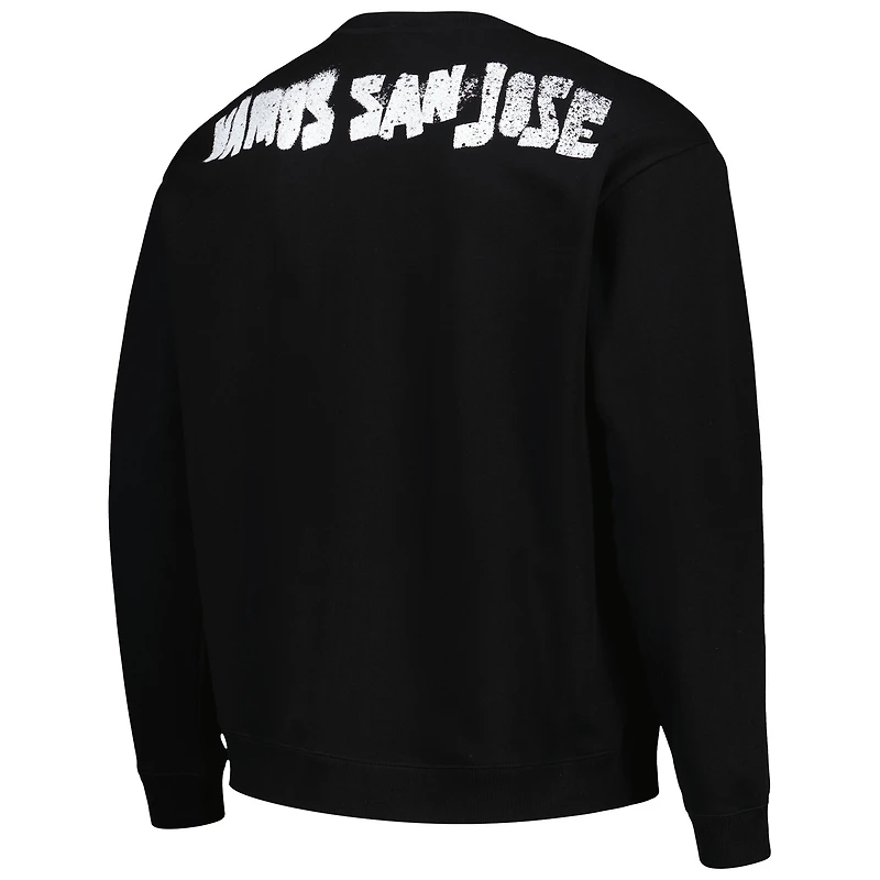 Men's The Wild Collective Black San Jose Earthquakes Pullover Sweatshirt