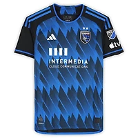 Maillot adidas bleu/noir dédicacé n° 30 des San Jose Earthquakes de Niko Tsakiris pour la saison 2024 de la MLS - Taille M