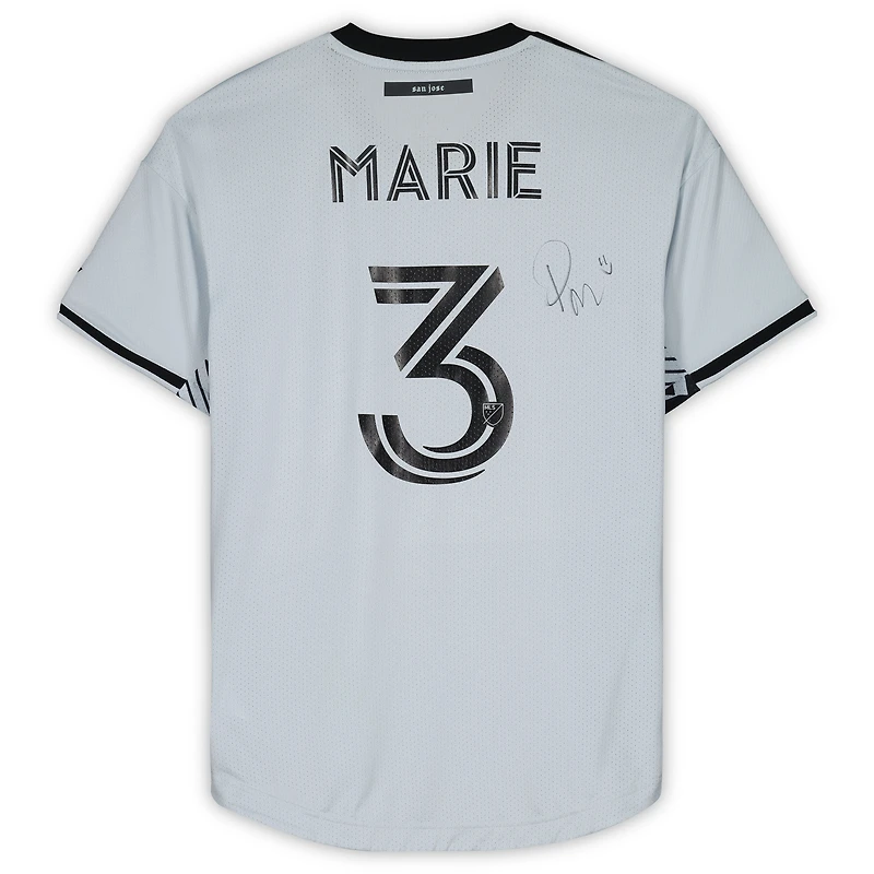 Maillot gris dédicacé #3 de Paul Marie San Jose Earthquakes pour la saison 2023 de la MLS