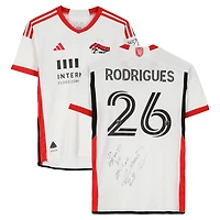 Maillot adidas blanc dédicacé Rodrigues San Jose Earthquakes n° 26, utilisé lors du match, saison 2024 de la MLS - Taille M