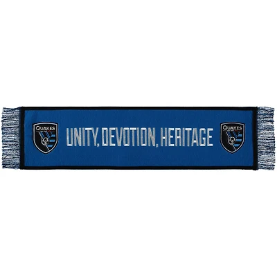 Bannière d'écharpe Heritage 30,5 po x 8 po San Jose Earthquakes