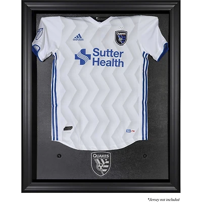Vitrine encadrée noire avec logo de l'équipe des San Jose Earthquakes