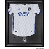 Vitrine encadrée noire avec logo de l'équipe des San Jose Earthquakes