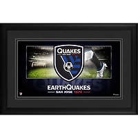 San Jose Earthquakes Framed 10" x 18" Team Logo Panoramic Photograph