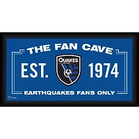 San Jose Earthquakes Framed 10" x 20" Fan Cave Collage
