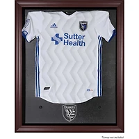 San Jose Earthquakes Vitrine de jersey avec logo de l'équipe en acajou