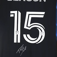 Maillot noir dédicacé #15 des San Jose Earthquakes de Tanner Beason pour la saison 2023 de la MLS