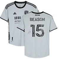 Maillot gris dédicacé #15 des San Jose Earthquakes de Tanner Beason pour la saison 2023 de la MLS